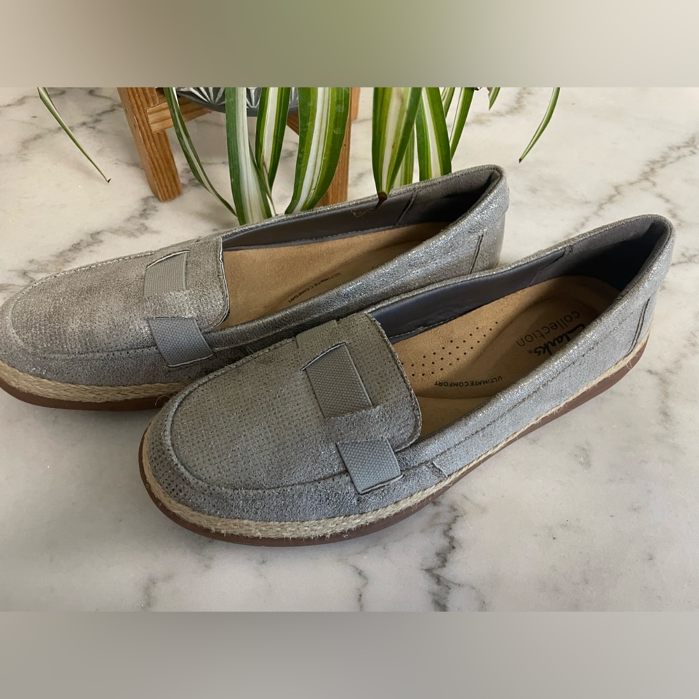 EUC Clark’s Collection Leather Slip-Ons -Elaina Echo size 8 worn once